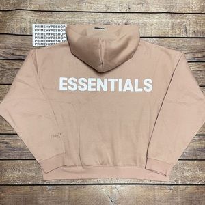 brand new fear of god essentials hoodie pink 3M